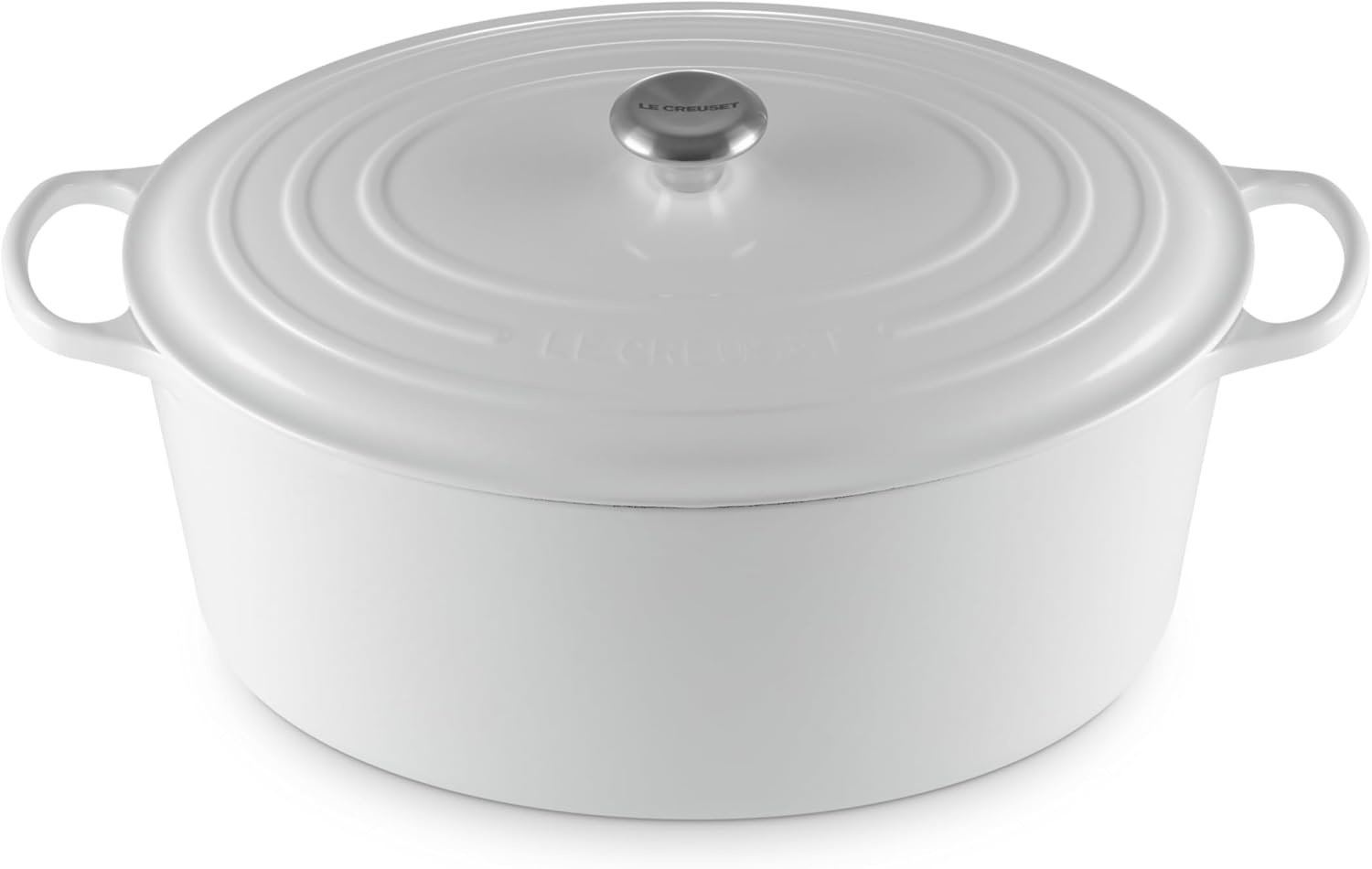 image:imageLe Creuset Enameled Cast Iron Signature Oval Dutch Oven 8 qt CeriseWhite