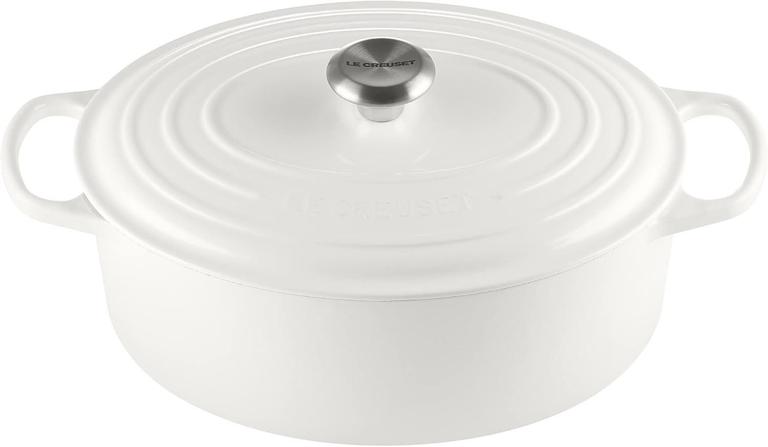 image:imageLe Creuset Enameled Cast Iron Signature Oval Dutch Oven 8 qt CeriseWhite
