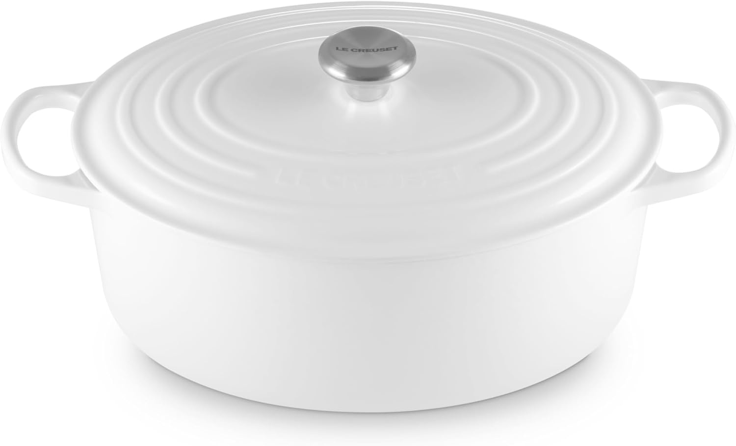 image:imageLe Creuset Enameled Cast Iron Signature Oval Dutch Oven 8 qt CeriseWhite