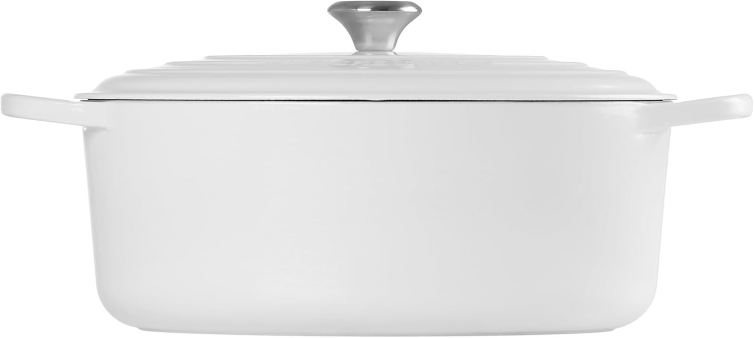 image:imageLe Creuset Enameled Cast Iron Signature Oval Dutch Oven 8 qt CeriseWhite