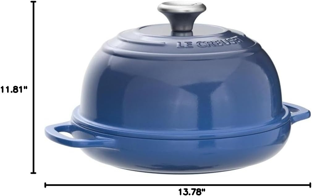 image:imageLe Creuset Enameled Cast Iron Signature Round Bread Oven 95 inch WhiteMarseille