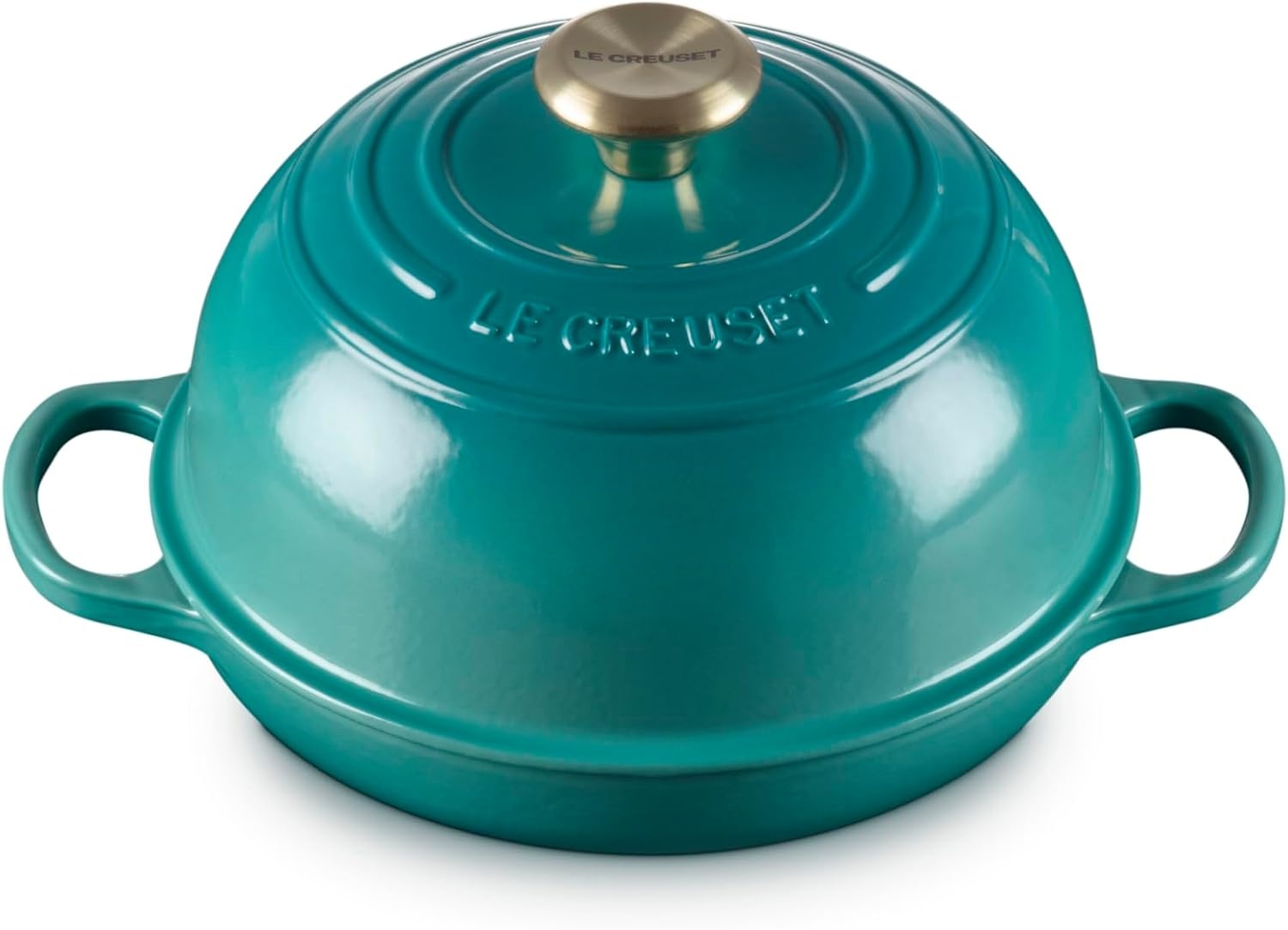 image:imageLe Creuset Enameled Cast Iron Signature Round Bread Oven 95 inch WhiteRiviera