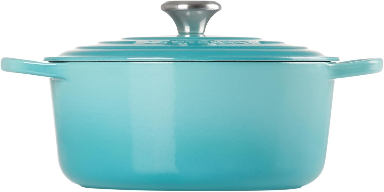 image:imageLe Creuset Enameled Cast Iron Signature Round Dutch Oven 725 qt CeriseCaribbean