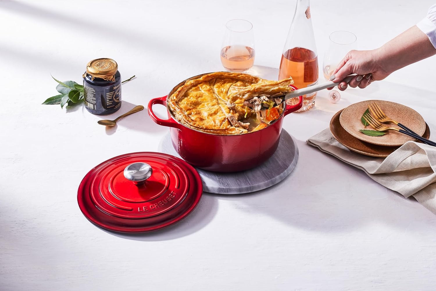 image:imageLe Creuset Enameled Cast Iron Signature Round Dutch Oven 725 qt CeriseCerise