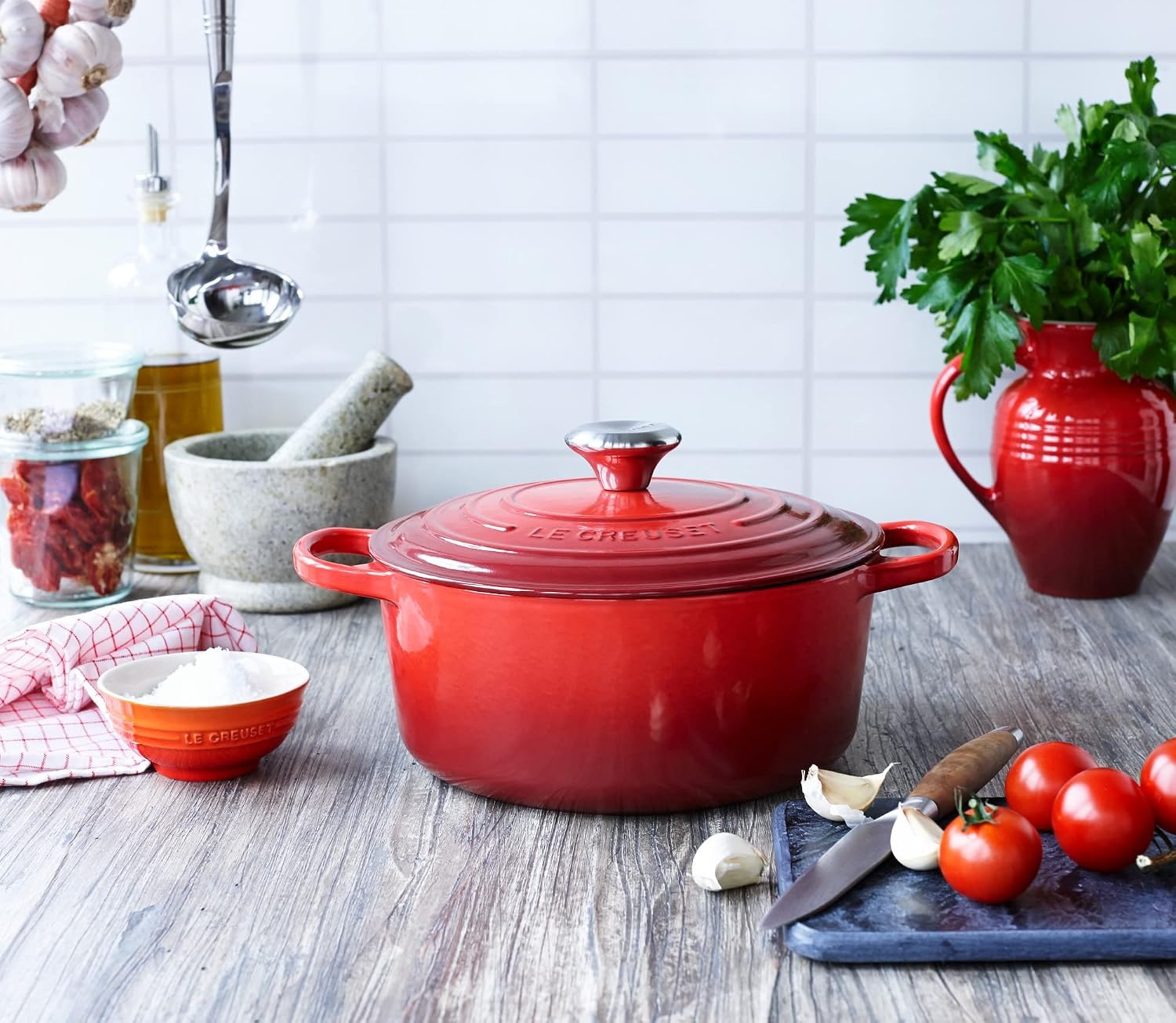 image:imageLe Creuset Enameled Cast Iron Signature Round Dutch Oven 725 qt CeriseCerise