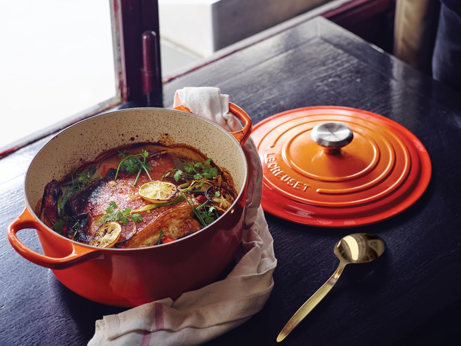 image:imageLe Creuset Enameled Cast Iron Signature Round Dutch Oven 725 qt CeriseFlame
