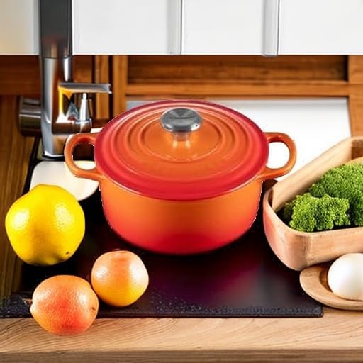 image:imageLe Creuset Enameled Cast Iron Signature Round Dutch Oven 725 qt CeriseFlame