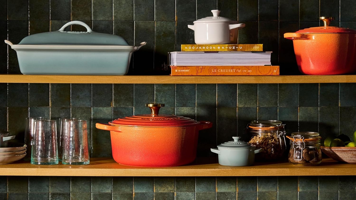 image:imageLe Creuset Enameled Cast Iron Signature Round Dutch Oven 725 qt CeriseFlamme Doree
