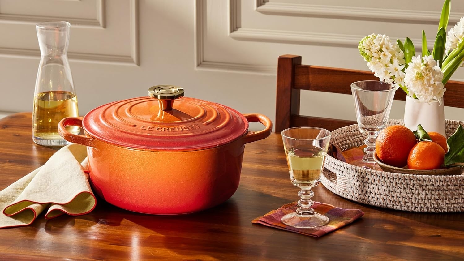 image:imageLe Creuset Enameled Cast Iron Signature Round Dutch Oven 725 qt CeriseFlamme Doree
