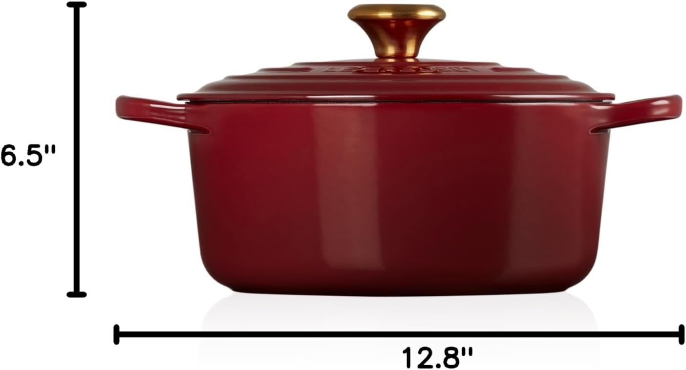 image:imageLe Creuset Enameled Cast Iron Signature Round Dutch Oven 725 qt CeriseGarnet