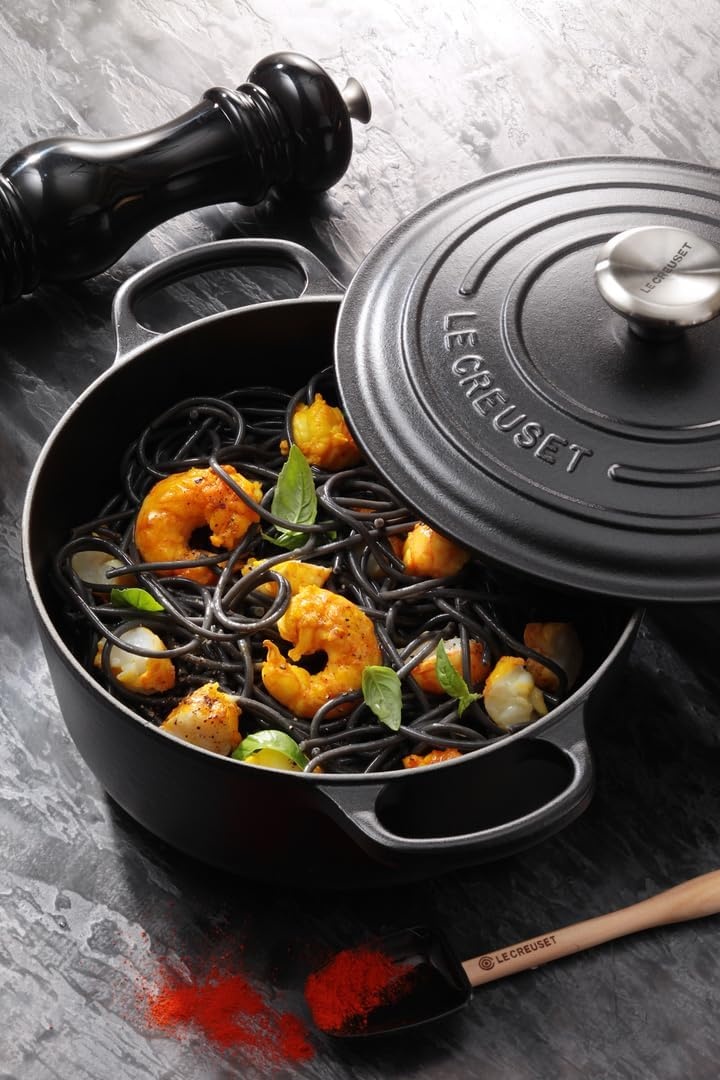 image:imageLe Creuset Enameled Cast Iron Signature Round Dutch Oven 725 qt CeriseLicorice