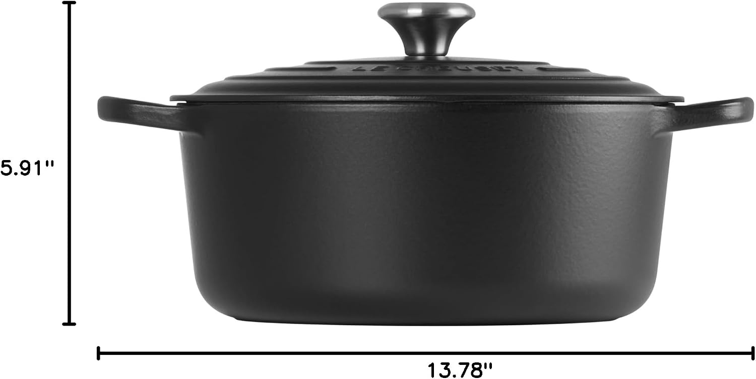 image:imageLe Creuset Enameled Cast Iron Signature Round Dutch Oven 725 qt CeriseLicorice