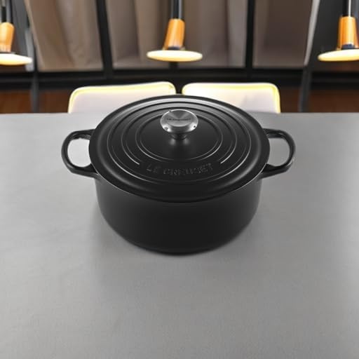 image:imageLe Creuset Enameled Cast Iron Signature Round Dutch Oven 725 qt CeriseLicorice