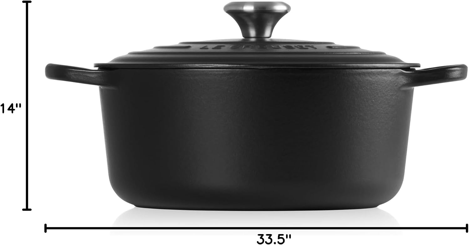 image:imageLe Creuset Enameled Cast Iron Signature Round Dutch Oven 725 qt CeriseLicorice