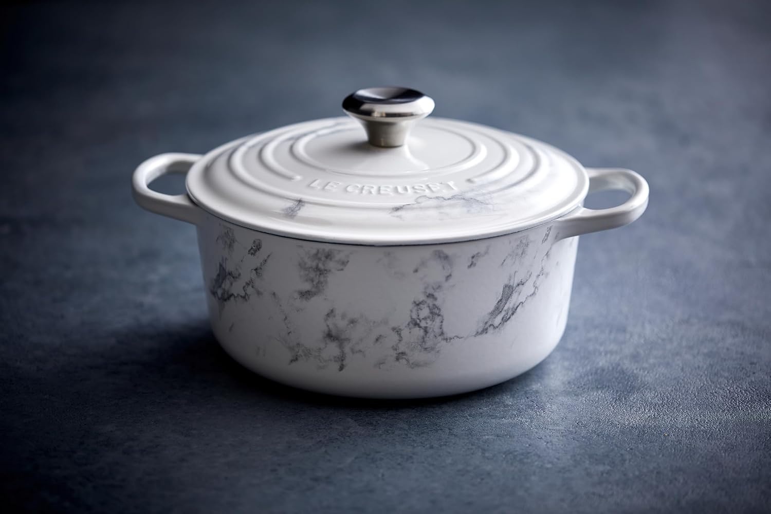 image:imageLe Creuset Enameled Cast Iron Signature Round Dutch Oven 725 qt CeriseMarble