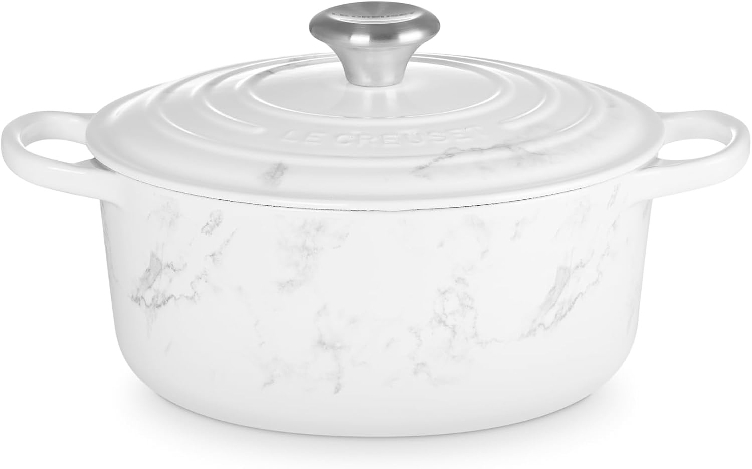 image:imageLe Creuset Enameled Cast Iron Signature Round Dutch Oven 725 qt CeriseMarble