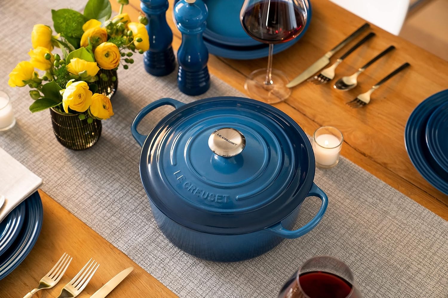 image:imageLe Creuset Enameled Cast Iron Signature Round Dutch Oven 725 qt CeriseMarseille