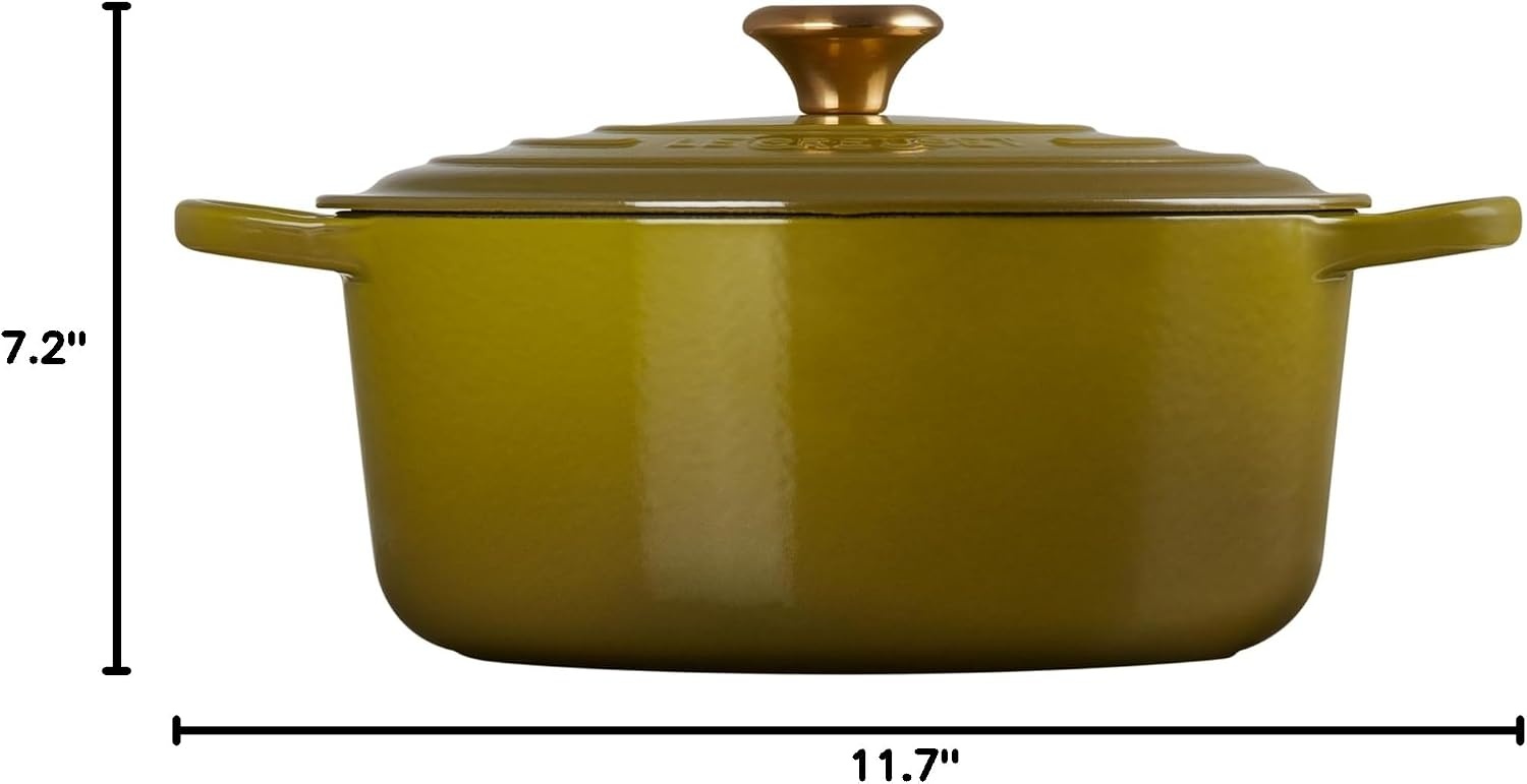 image:imageLe Creuset Enameled Cast Iron Signature Round Dutch Oven 725 qt CeriseOlive