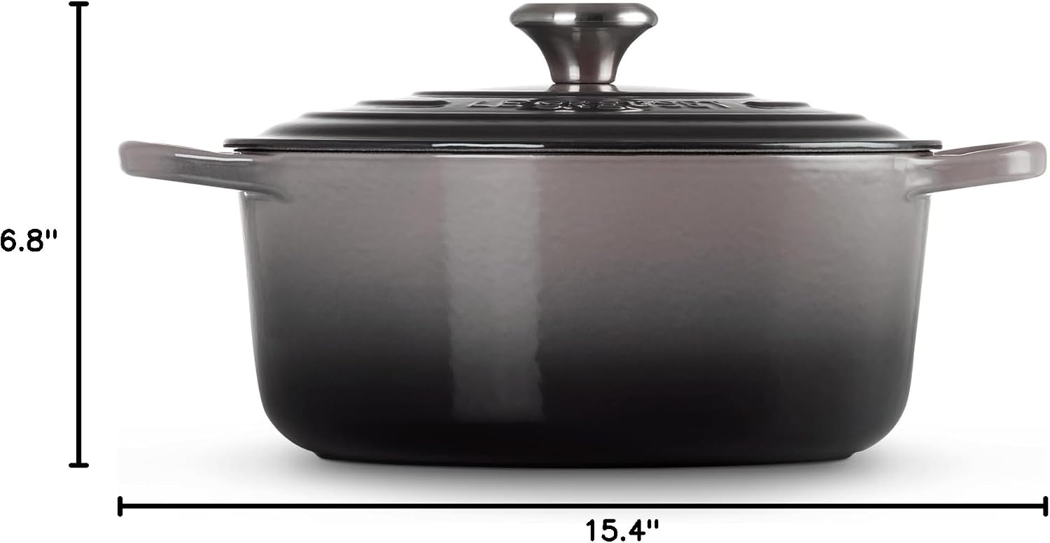 image:imageLe Creuset Enameled Cast Iron Signature Round Dutch Oven 725 qt CeriseOyster