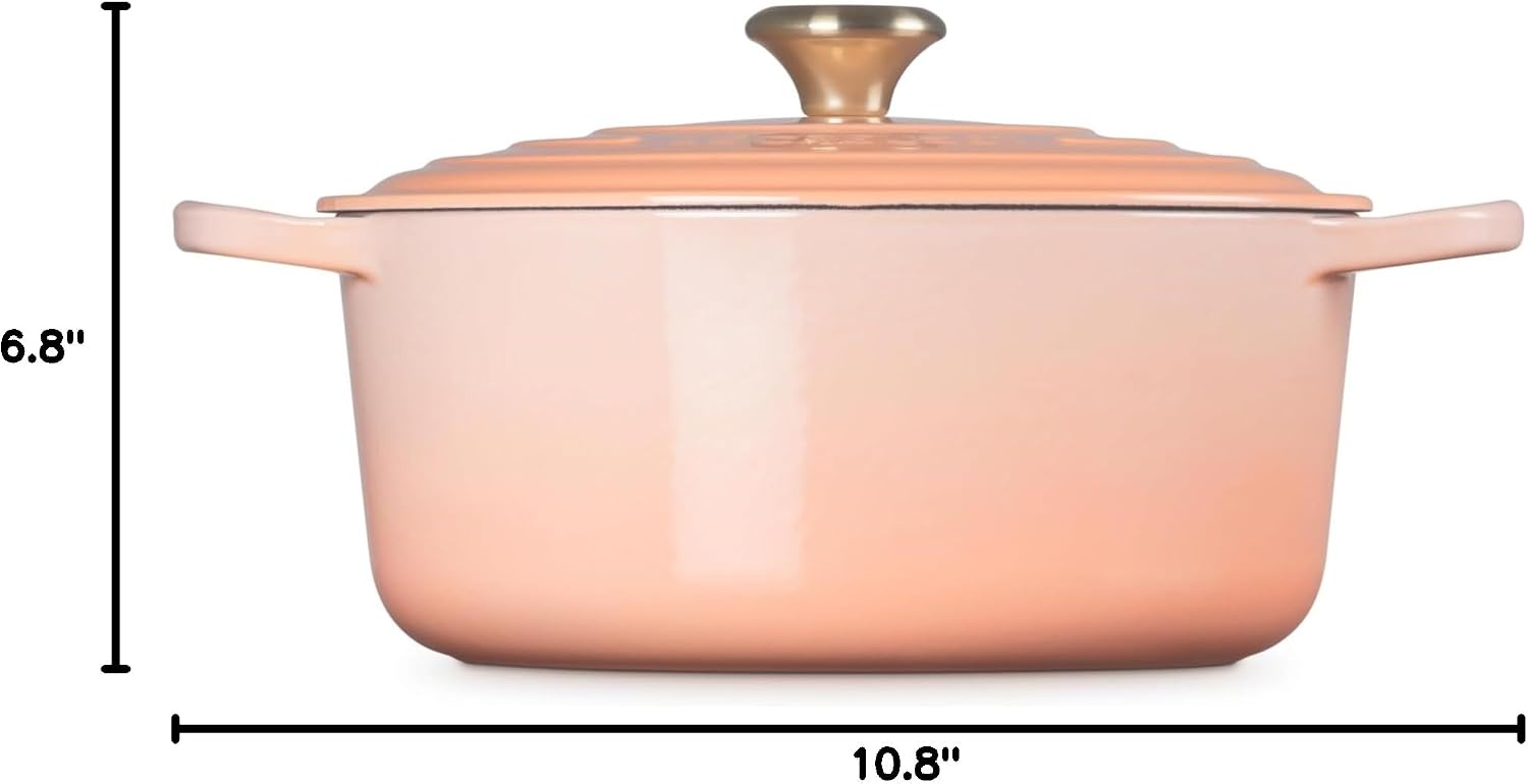 image:imageLe Creuset Enameled Cast Iron Signature Round Dutch Oven 725 qt CerisePeche