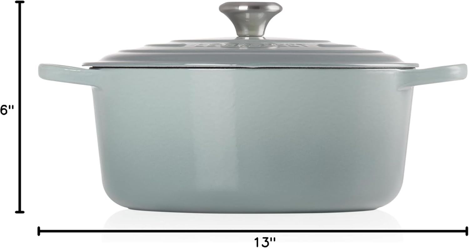 image:imageLe Creuset Enameled Cast Iron Signature Round Dutch Oven 725 qt CeriseSea Salt