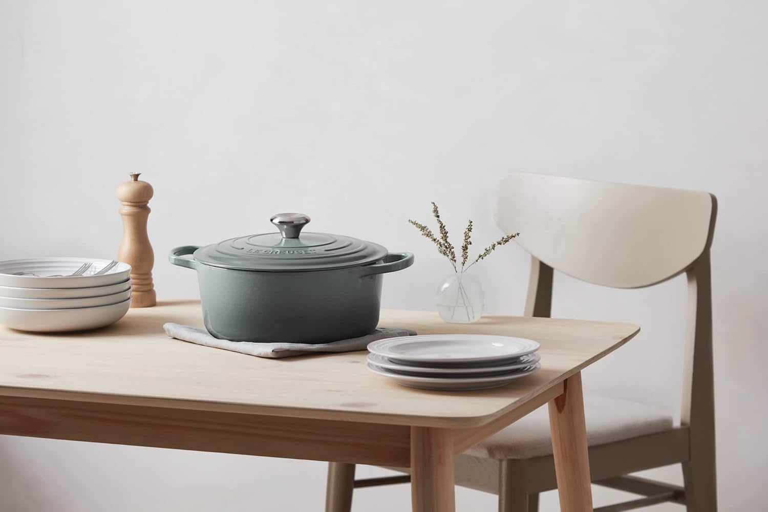image:imageLe Creuset Enameled Cast Iron Signature Round Dutch Oven 725 qt CeriseSea Salt