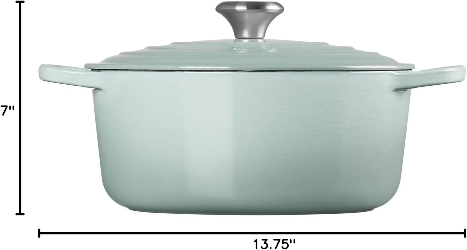 image:imageLe Creuset Enameled Cast Iron Signature Round Dutch Oven 725 qt CeriseSea Salt