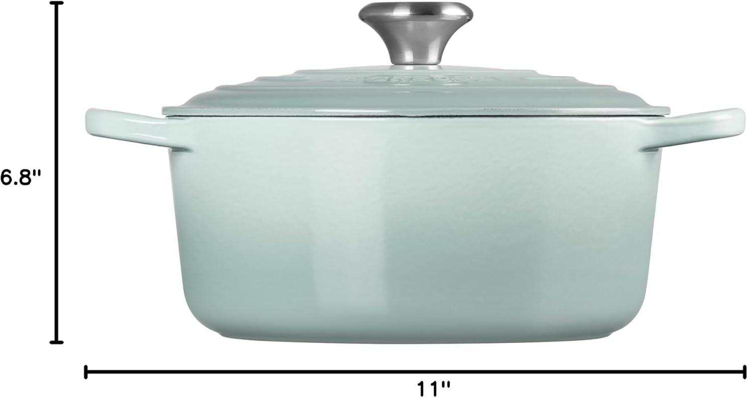 image:imageLe Creuset Enameled Cast Iron Signature Round Dutch Oven 725 qt CeriseSea Salt