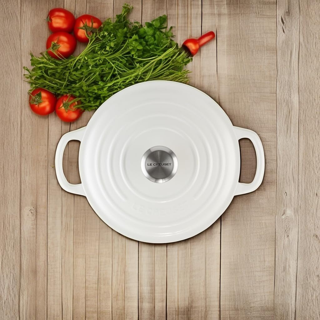 image:imageLe Creuset Enameled Cast Iron Signature Round Dutch Oven 725 qt CeriseWhite