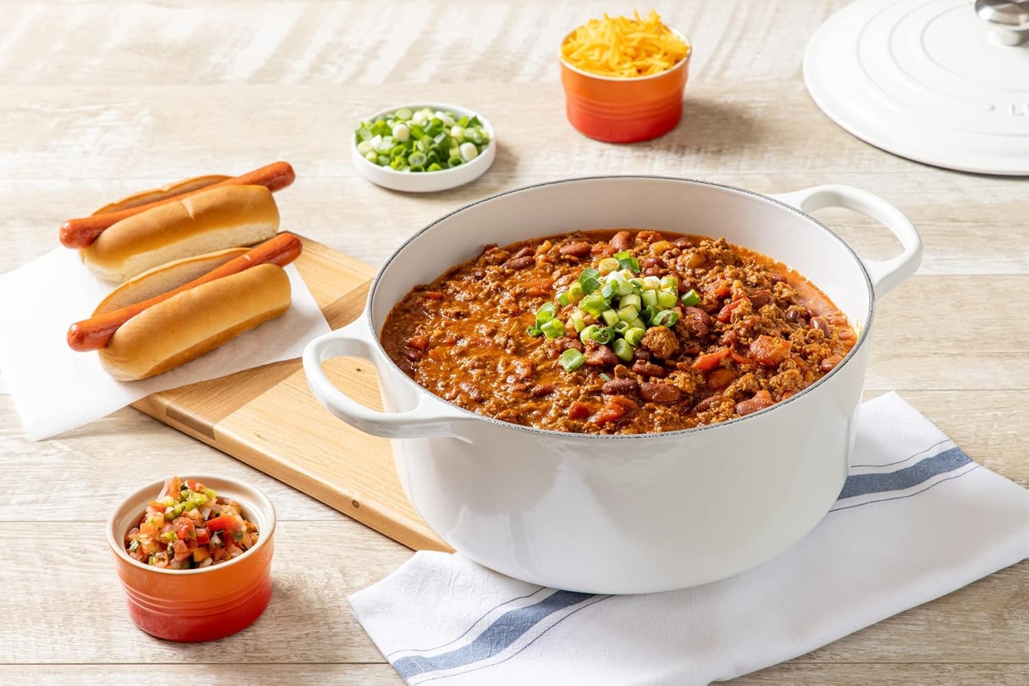 image:imageLe Creuset Enameled Cast Iron Signature Round Dutch Oven 725 qt CeriseWhite
