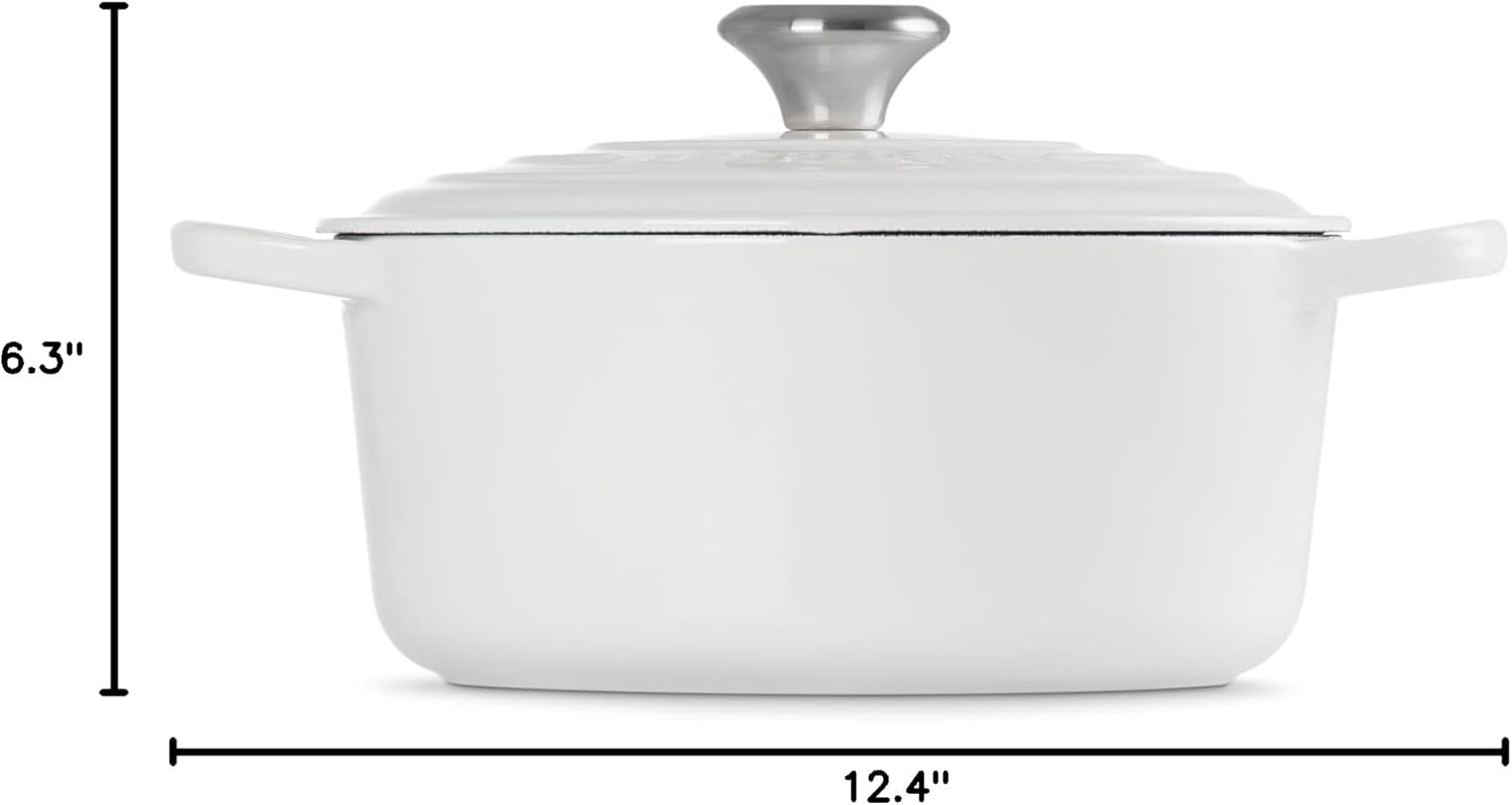 image:imageLe Creuset Enameled Cast Iron Signature Round Dutch Oven 725 qt CeriseWhite