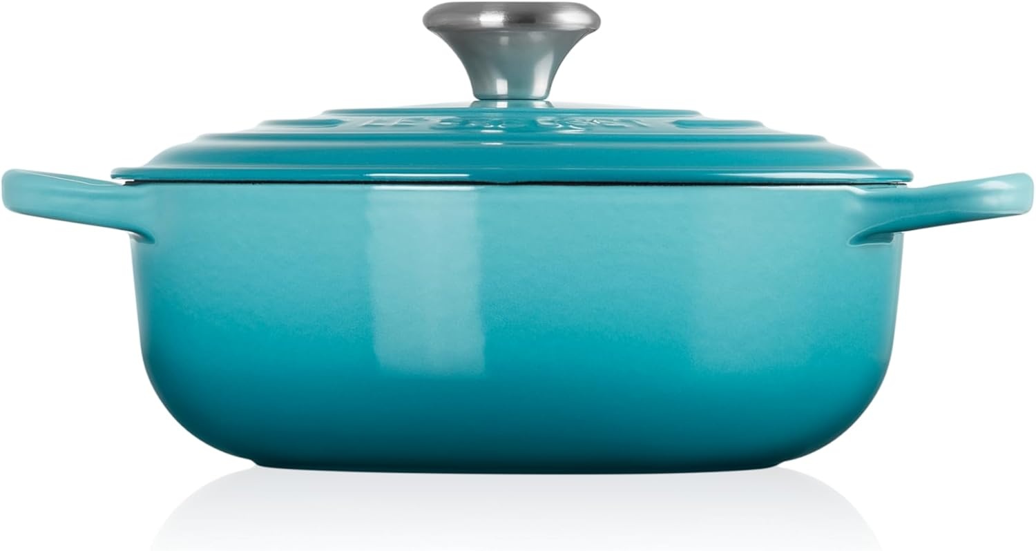 image:imageLe Creuset Enameled Cast Iron Signature Round Sauteuse 35qt PecheCaribbean