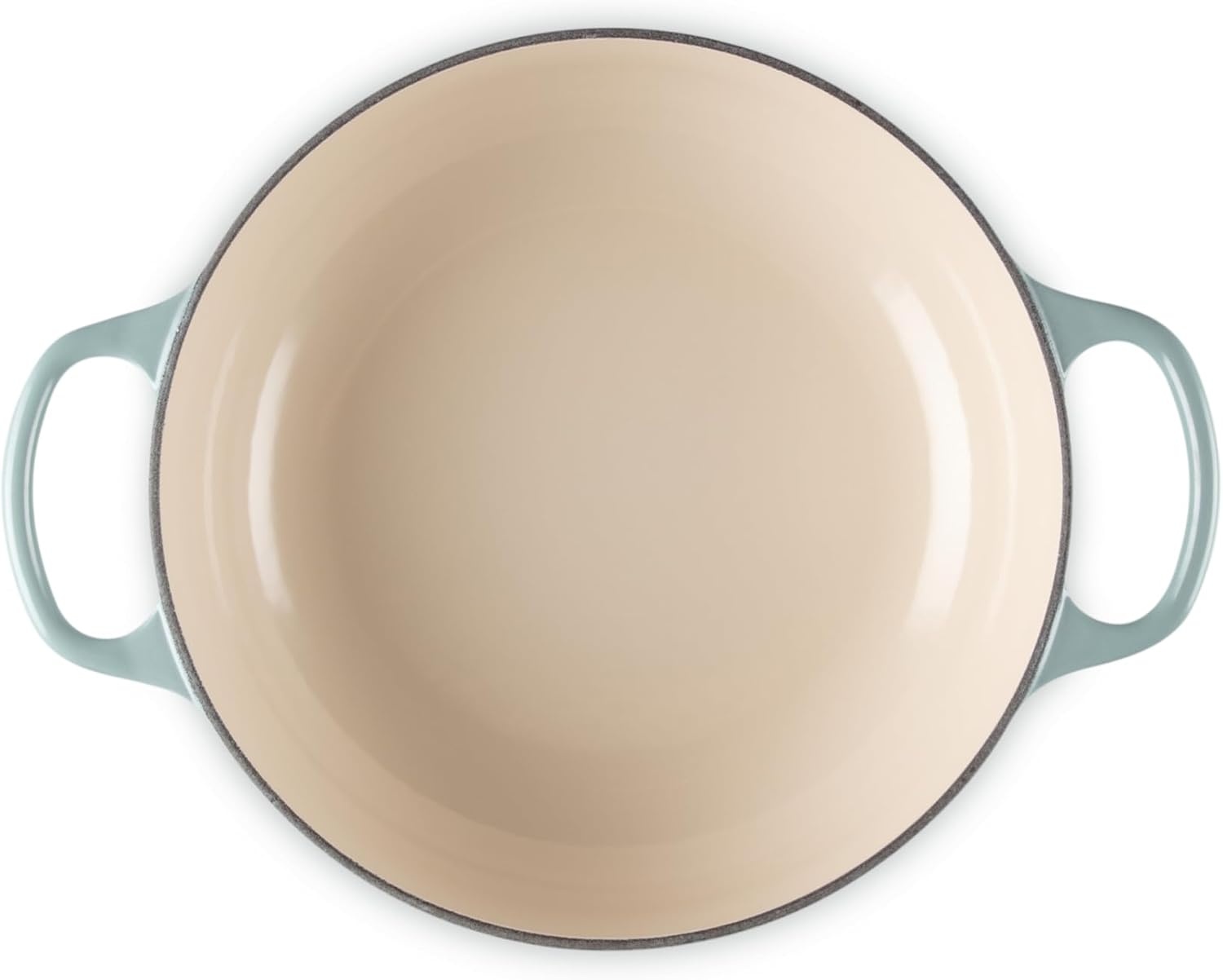 image:imageLe Creuset Enameled Cast Iron Signature Round Sauteuse 35qt PecheSea Salt