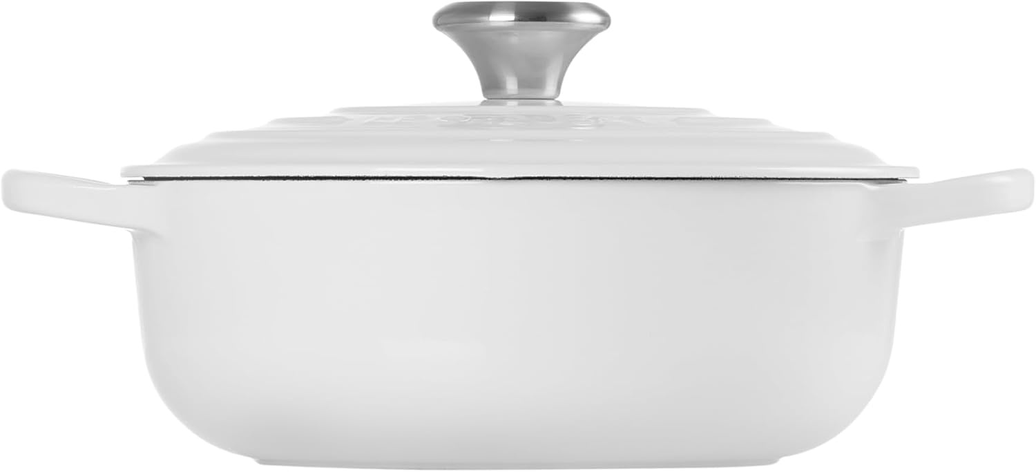 image:imageLe Creuset Enameled Cast Iron Signature Round Sauteuse 35qt PecheWhite