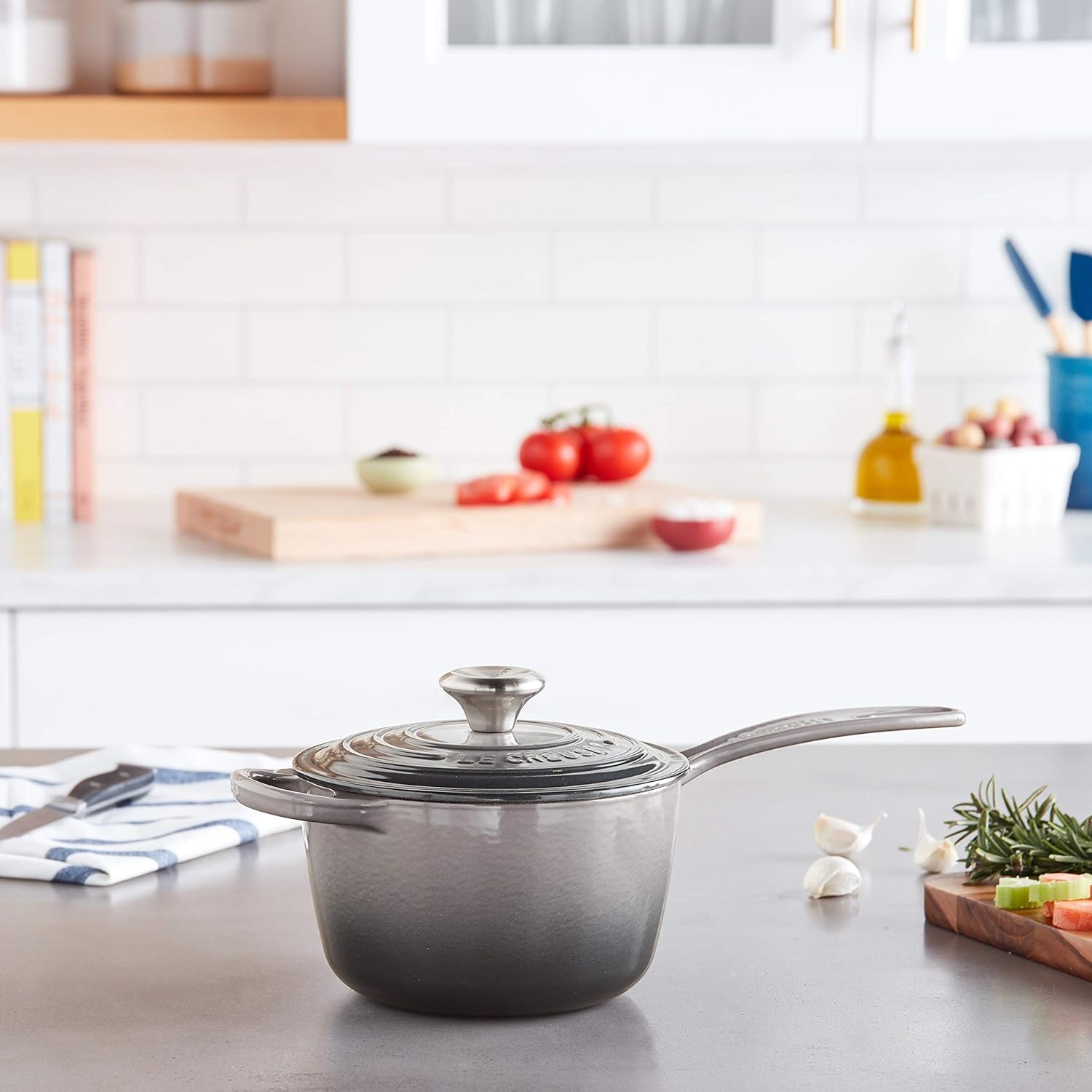 image:imageLe Creuset Enameled Cast Iron Signature Saucepan 225 qt FlameOyster