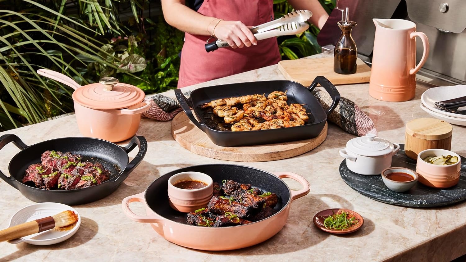 image:imageLe Creuset Enameled Cast Iron Signature Saucepan 225 qt FlamePeche
