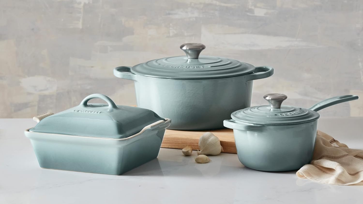 image:imageLe Creuset Enameled Cast Iron Signature Saucepan 225 qt FlameSea Salt
