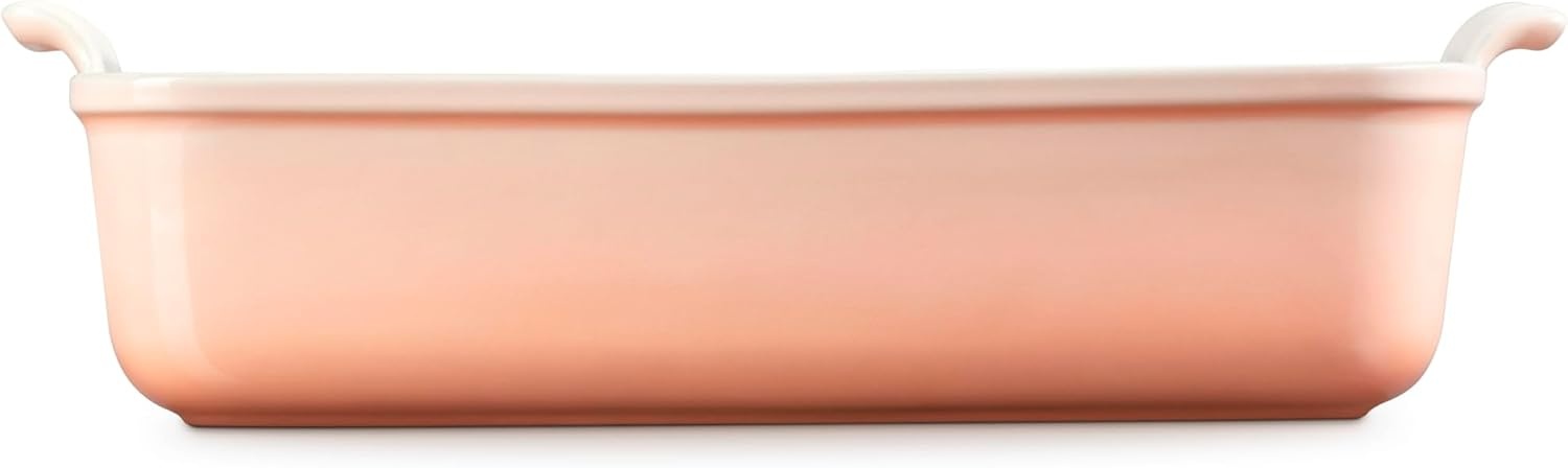 image:imageLe Creuset Stoneware Heritage Deep Rectangular Lasagna Dish 675 qt CerisePeche
