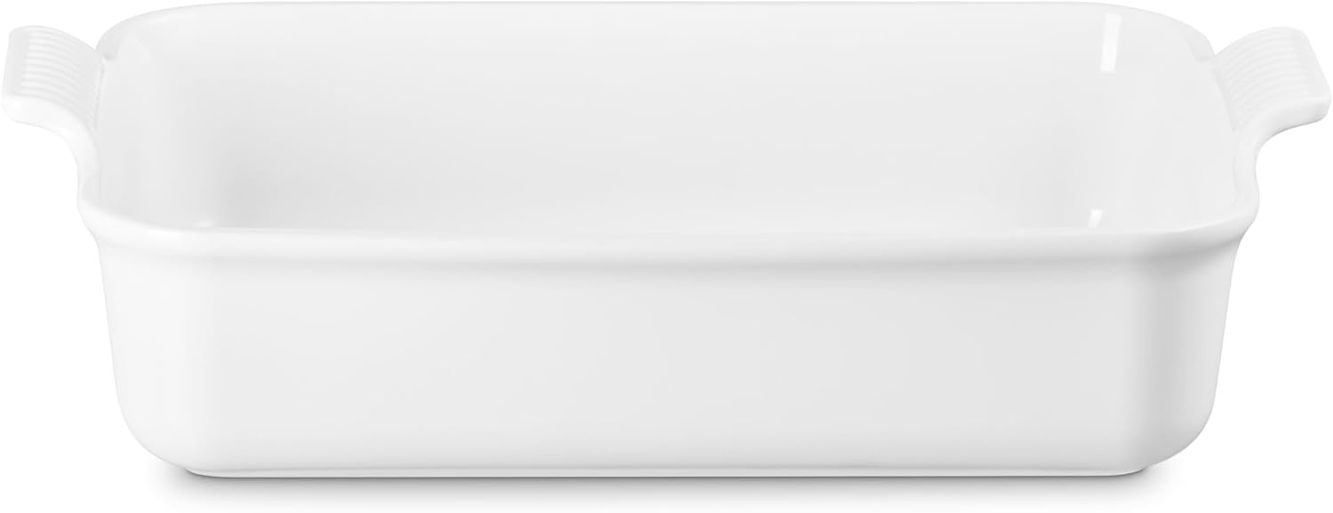 image:imageLe Creuset Stoneware Heritage Deep Rectangular Lasagna Dish 675 qt CeriseWhite
