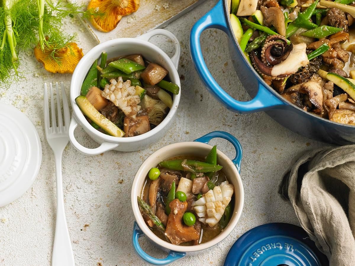 image:imageLe Creuset Stoneware Mini Round Cocotte 8 oz CaribbeanWhite