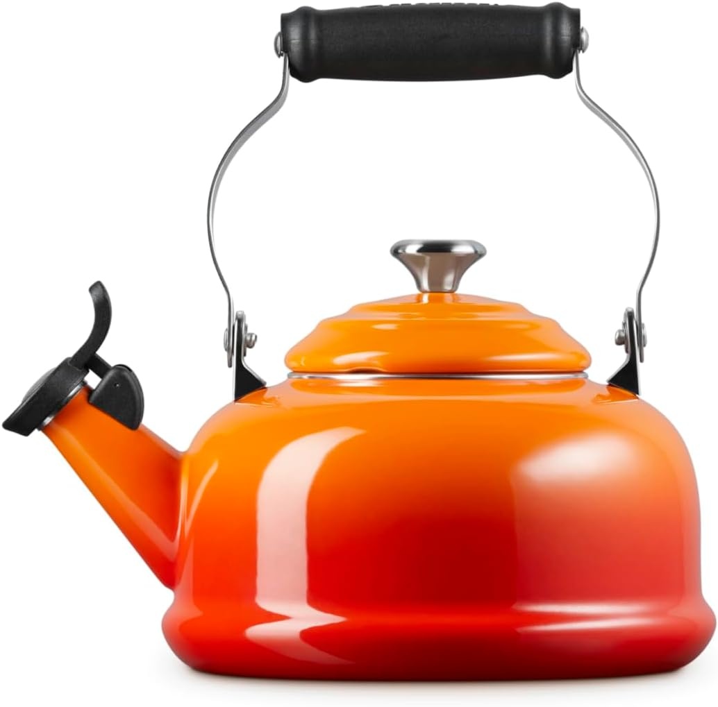 image:imageLe Creuset Whistling Tea Kettle with Metal Finishes 17 qt Stainless SteelFlame