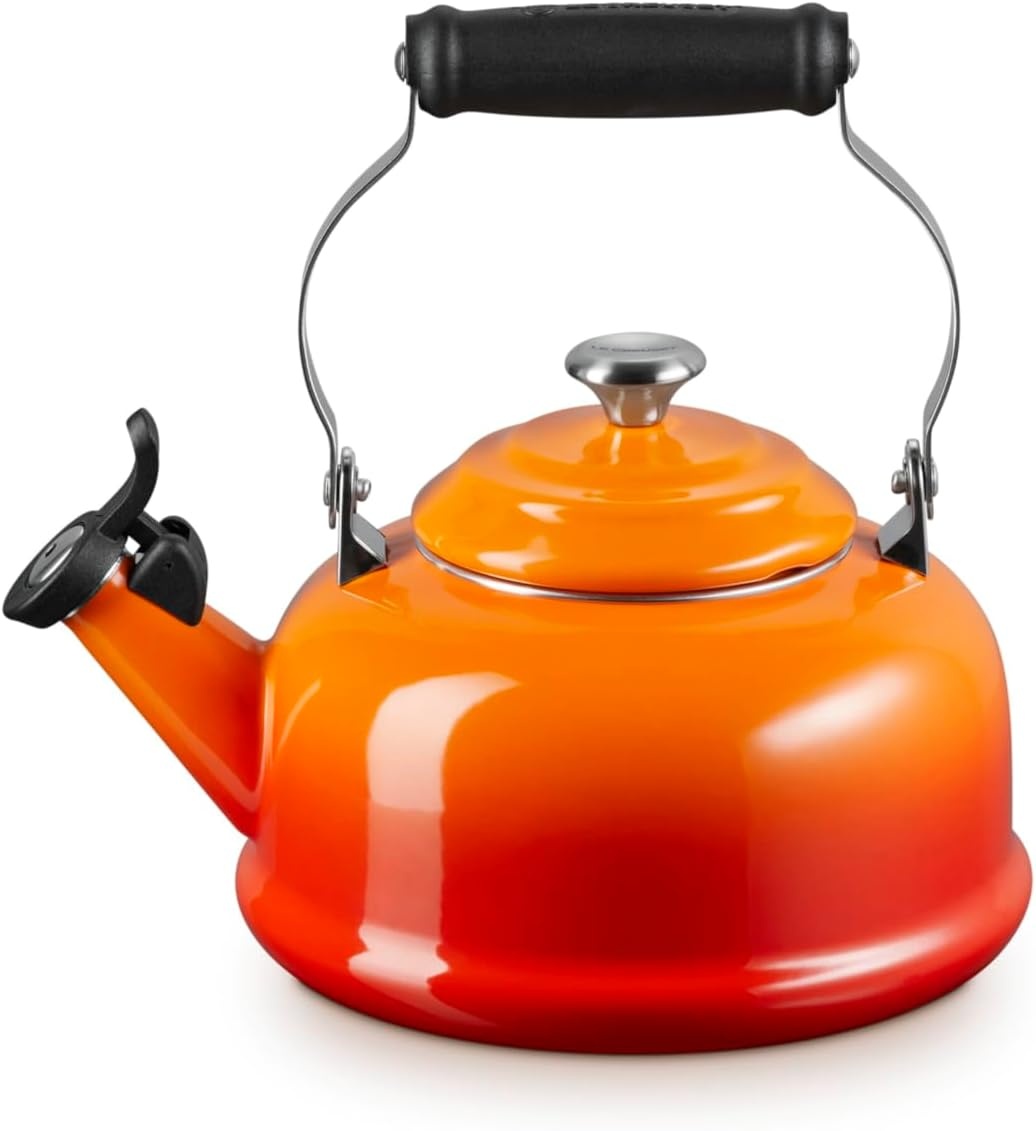 image:imageLe Creuset Whistling Tea Kettle with Metal Finishes 17 qt Stainless SteelFlame