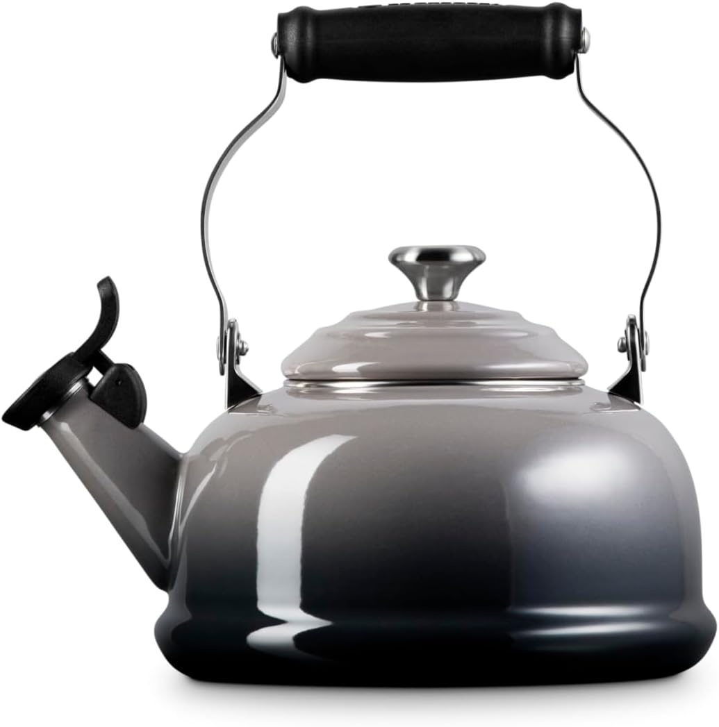 image:imageLe Creuset Whistling Tea Kettle with Metal Finishes 17 qt Stainless SteelOyster