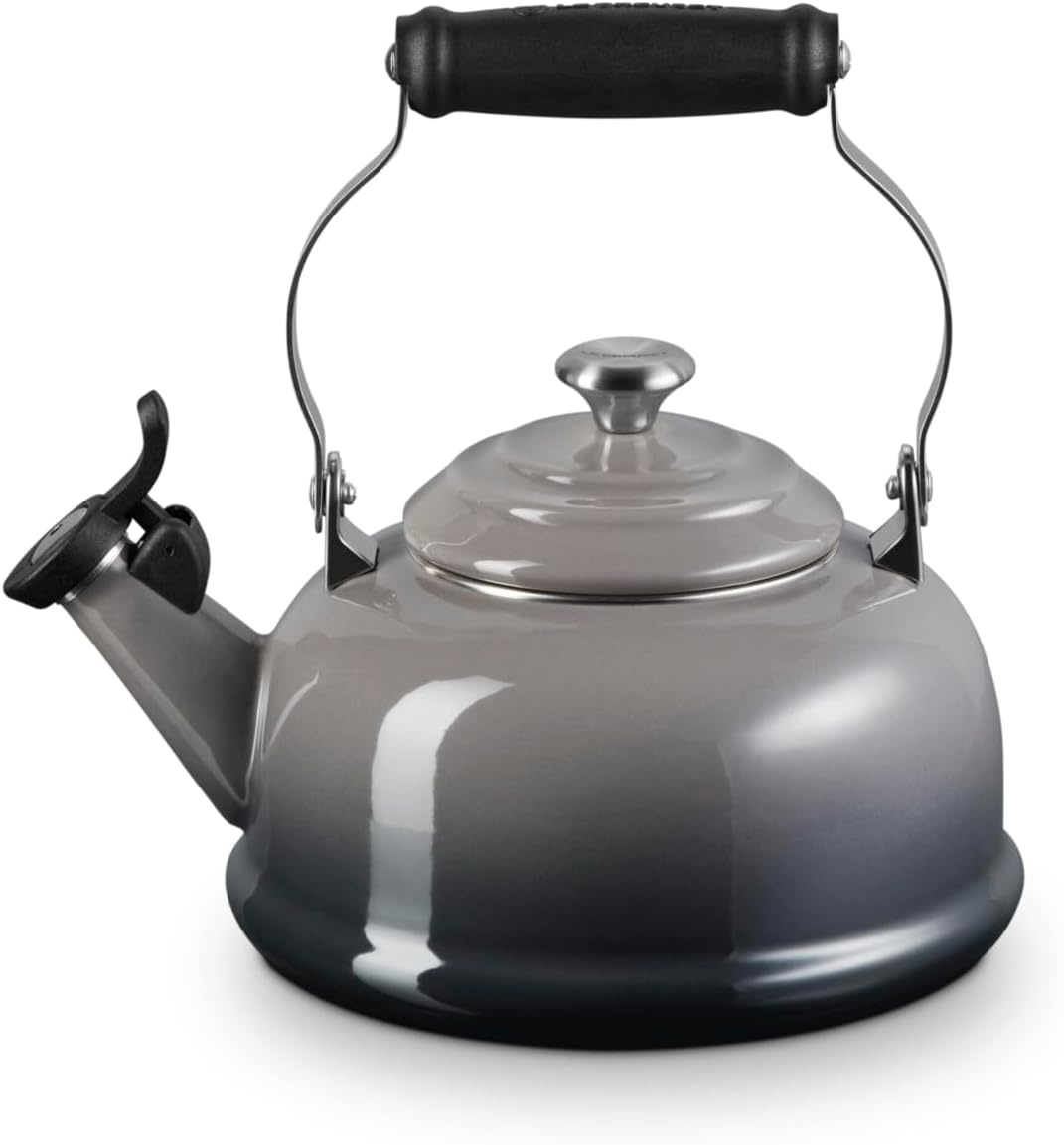 image:imageLe Creuset Whistling Tea Kettle with Metal Finishes 17 qt Stainless SteelOyster