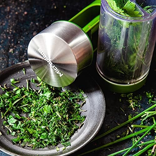 image:imageMicroplane Herb Grinder and Leaf Stripper Seasoning Herb Mill Stainless SteelStainless Steel