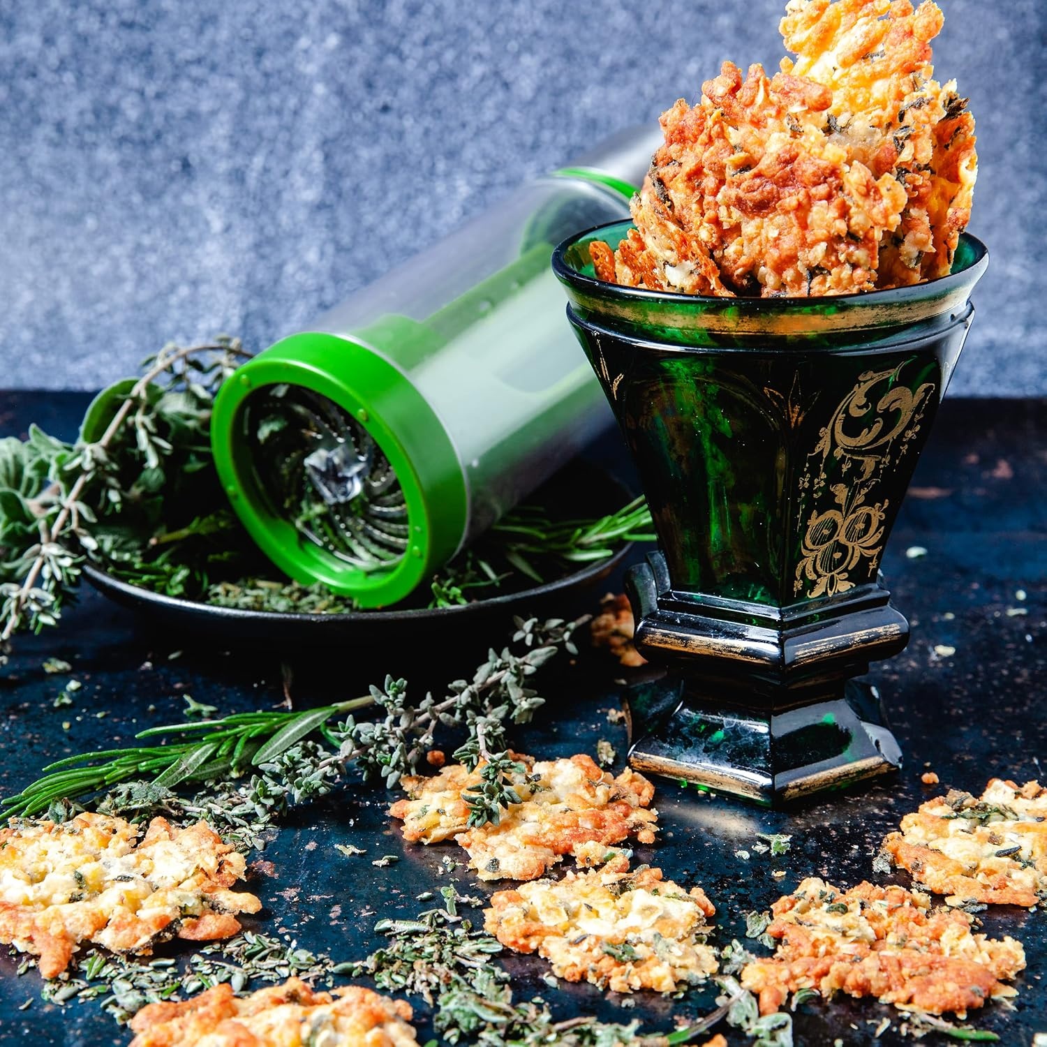 image:imageMicroplane Herb Grinder and Leaf Stripper Seasoning Herb Mill Stainless SteelStainless Steel