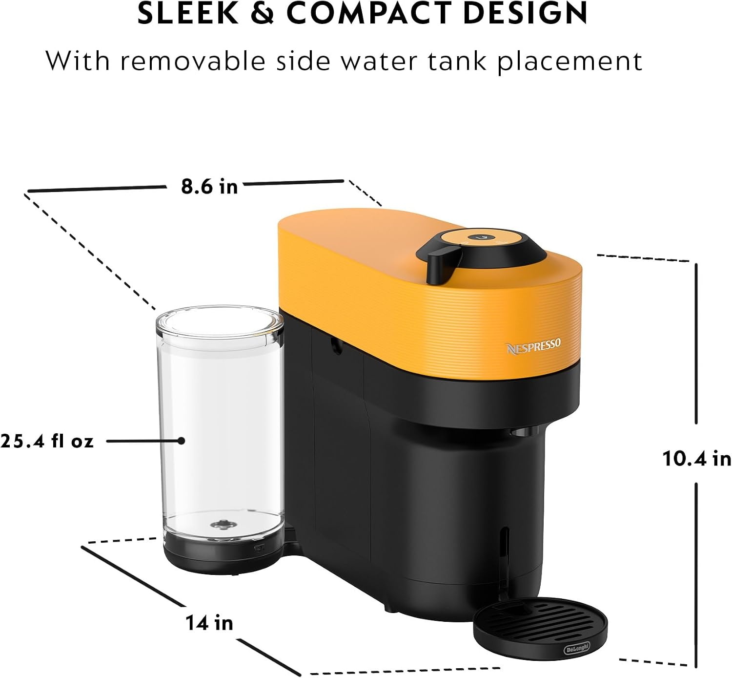 image:imageNespresso LimitedEdition Vertuo Pop Coffee and Espresso Maker by DeLonghi Pastel YellowMango