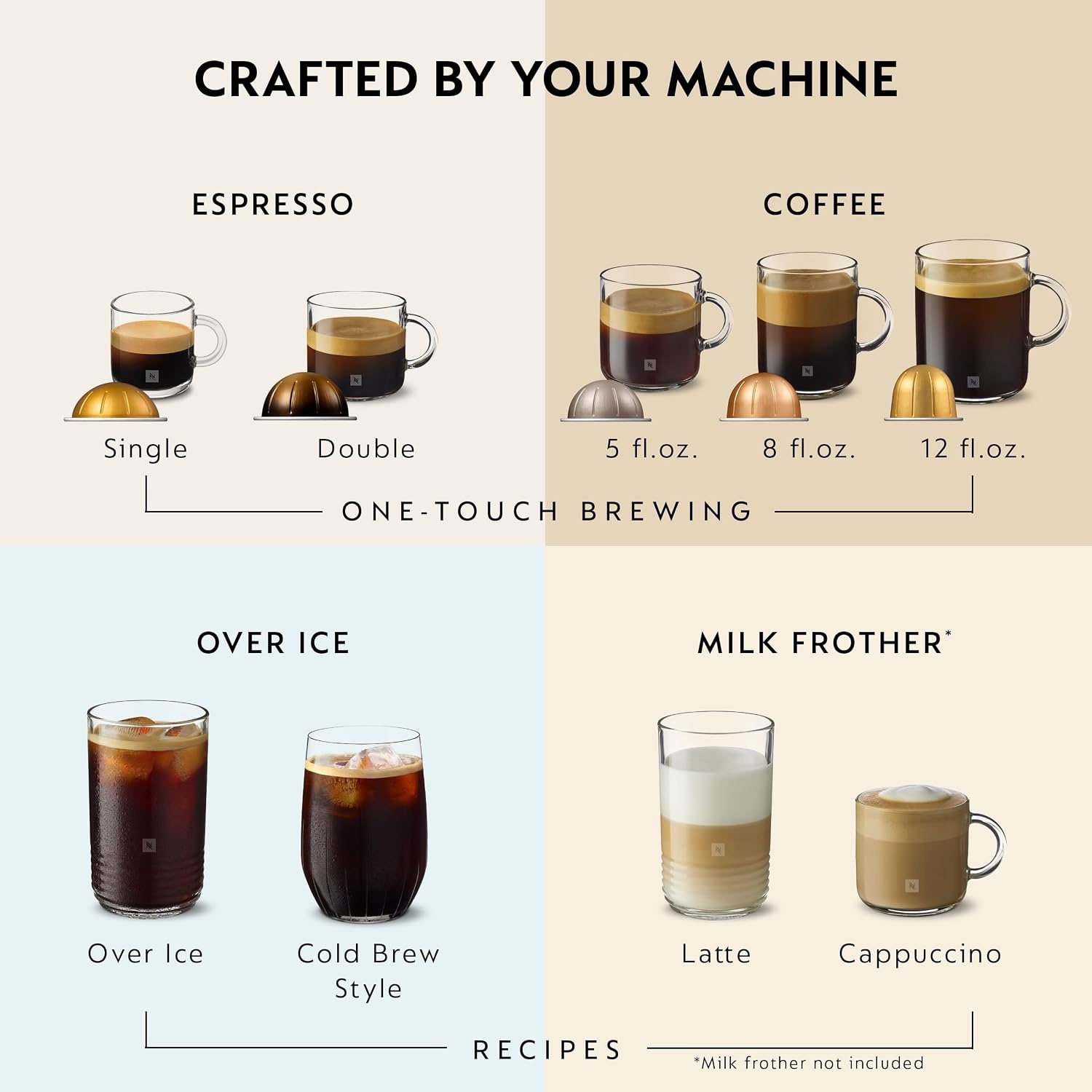 image:imageNespresso Vertuo Plus Deluxe Coffee and Espresso Maker by Breville Piano Black with Aeroccino Milk FrotherInk Black