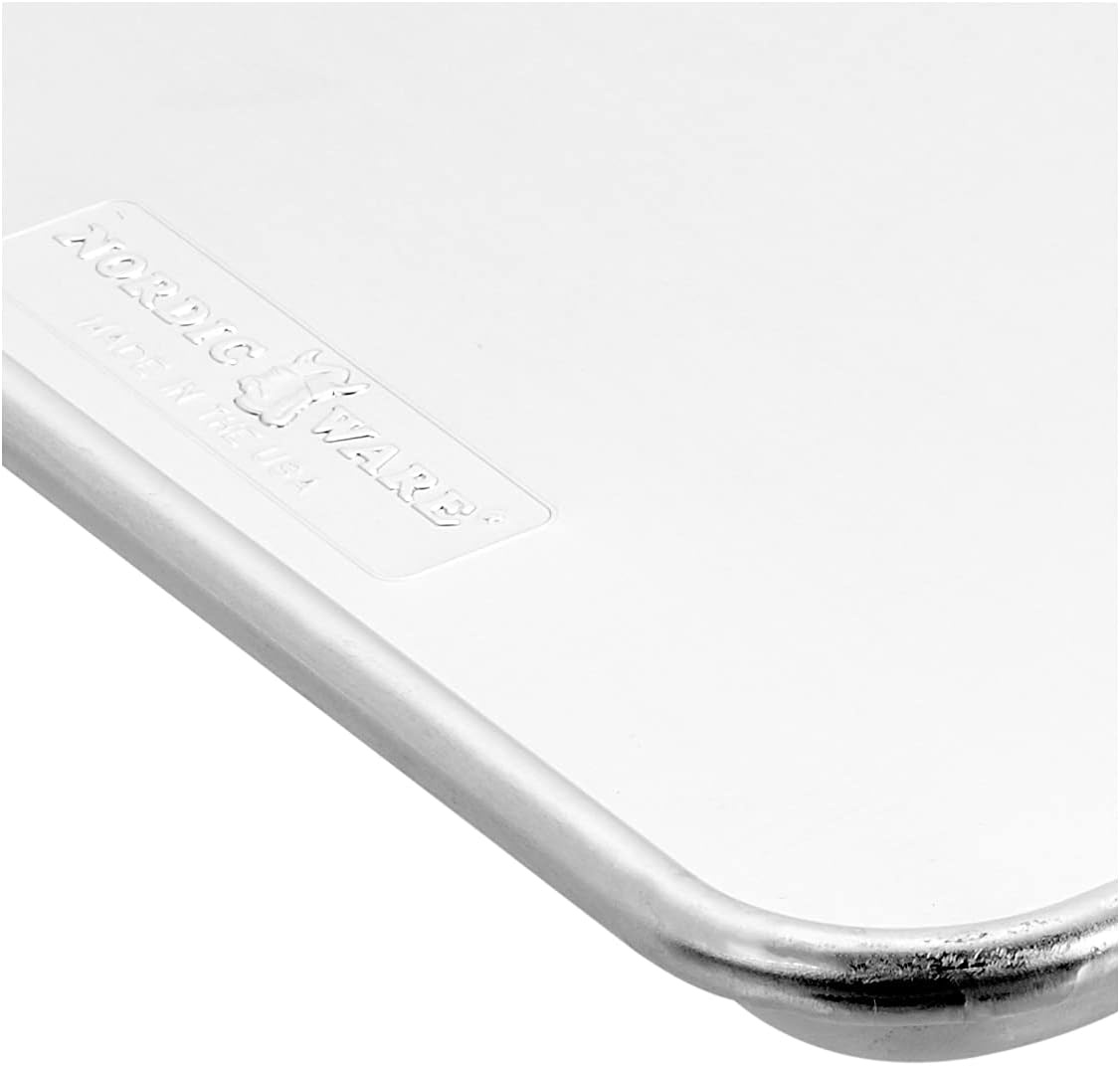 image:imageNordic Ware Extra Large Baking Sheet 21 x 15 inches XL Big sheet pan Natural Uncoated Aluminum Reinforced Steel Rim Prevents Warping 1pk Big SheetHalf and Big Sheet