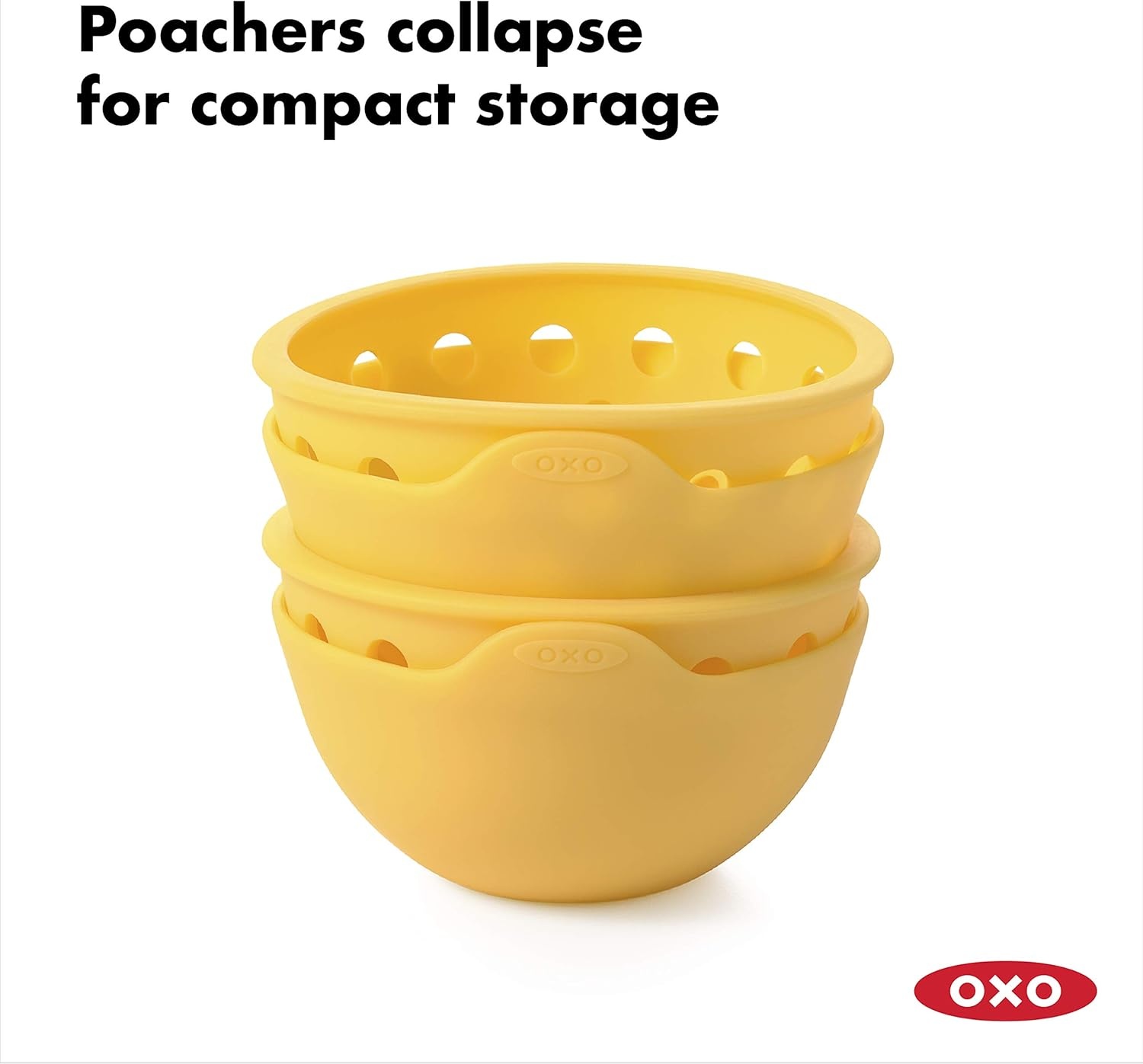 image:imageOXO Good Grips 2 Piece Silicone Egg Poaching Set One Size Yellow